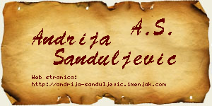 Andrija Sanduljević vizit kartica